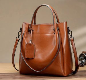 leather crossbody tote bag