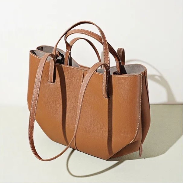 00006L-11042-Convertible Tote Bag Hazel- Waxed Leather Work Bag with Adjustable Size‌