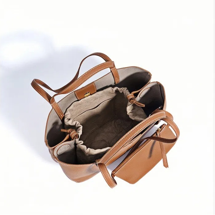 00011L-11042-Convertible Tote Bag Hazel- Waxed Leather Work Bag with Adjustable Size‌
