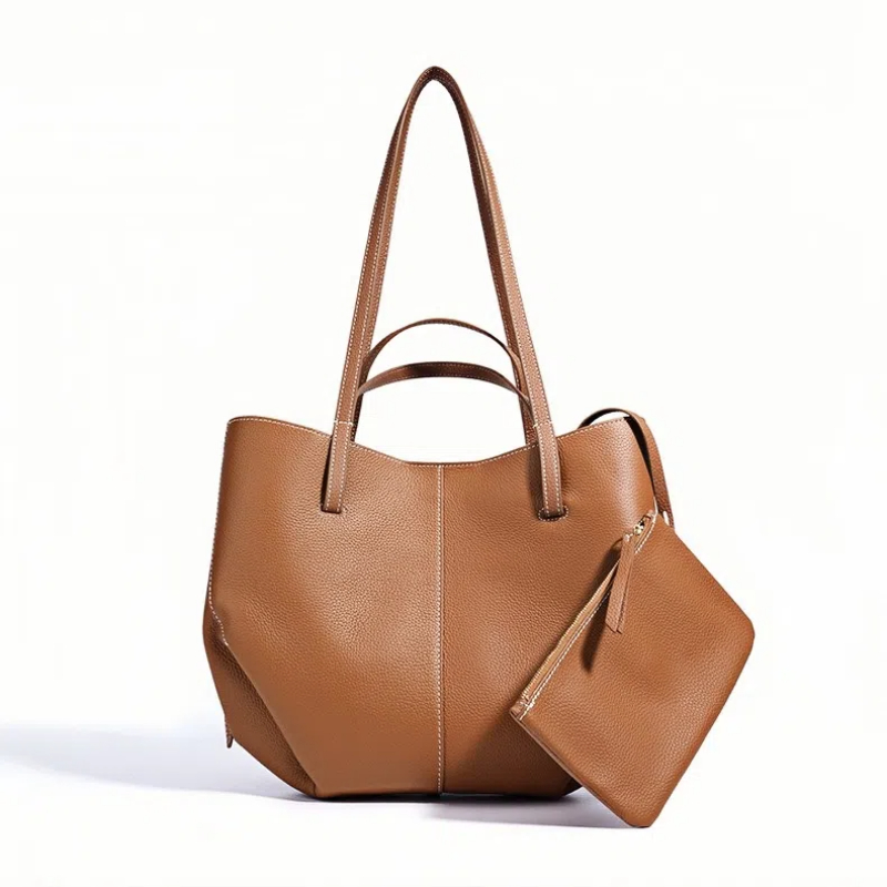 00015L-11042-Convertible Tote Bag Hazel- Waxed Leather Work Bag with Adjustable Size‌